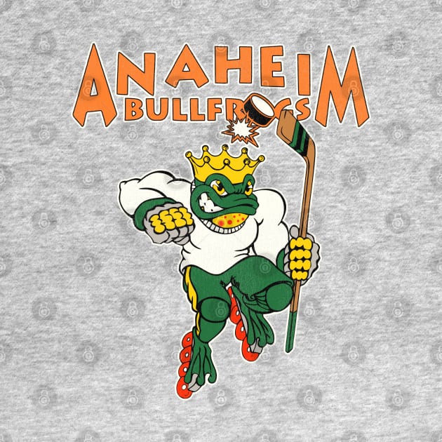 Retro Defunct Anaheim Bullfrogs Roller Hockey by darklordpug